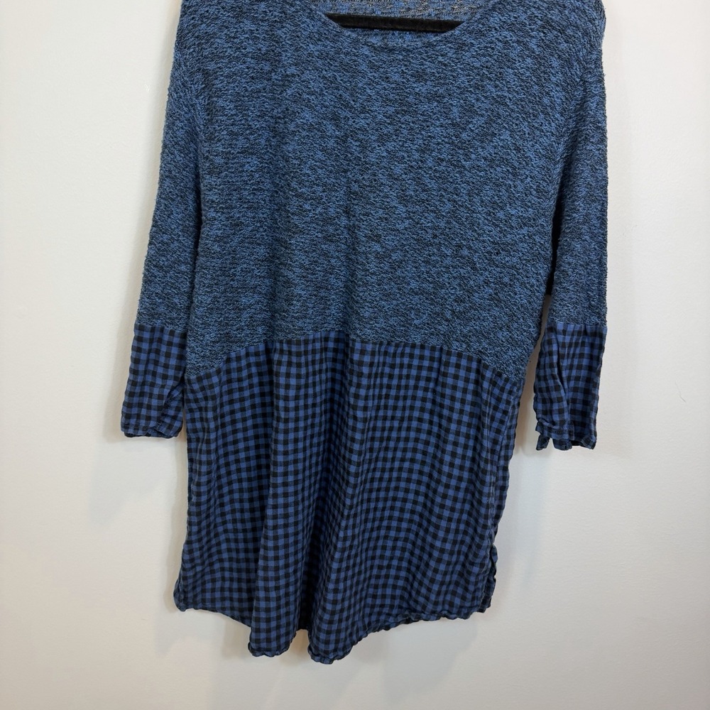 Cut‎ Loose San Francisco Large Linen Tunic Top LAGENLOOK Boho Blue Layered - Picture 3 of 9